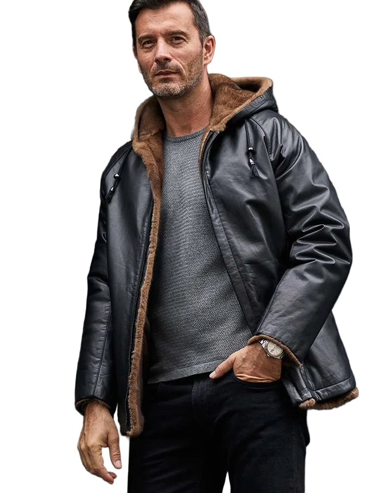 Manteau fourrure cuir Denny&Dora - Boutique ÉclatsChic