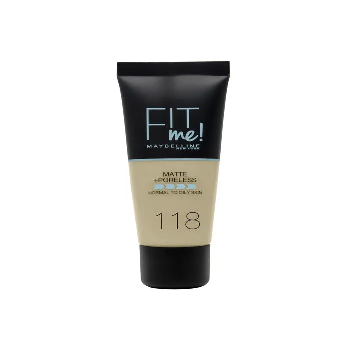 Maybelline Fit Me Matte + Poreless Foundation 118 Nude 30ml - Boutique ÉclatsChic
