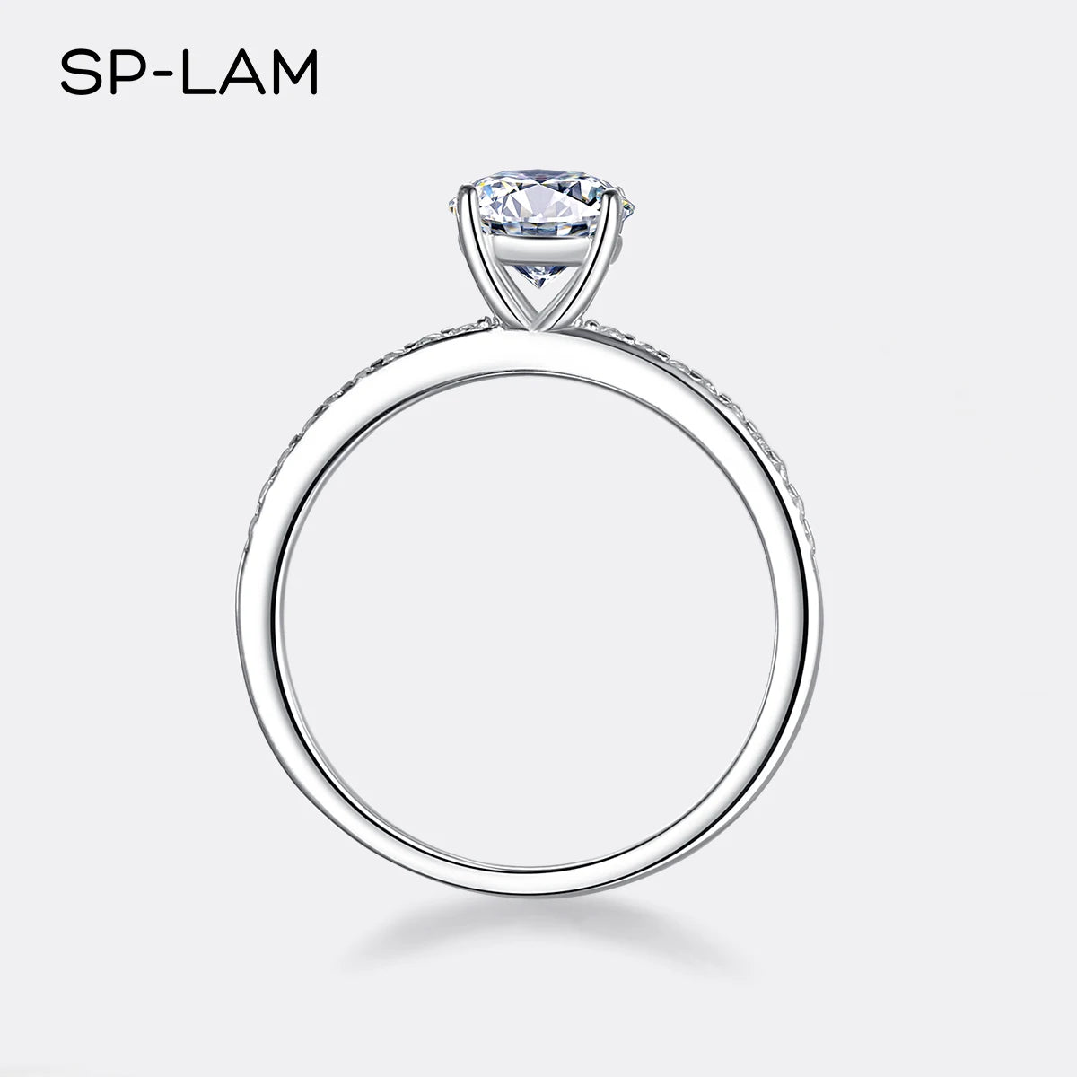 Bague en argent sterling 925 avec Moissanite 1 carat - Boutique ÉclatsChic