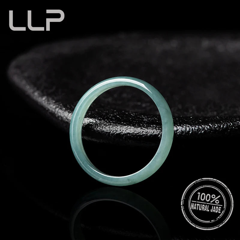 Bague en jade authentique bleu naturel - Boutique ÉclatsChic