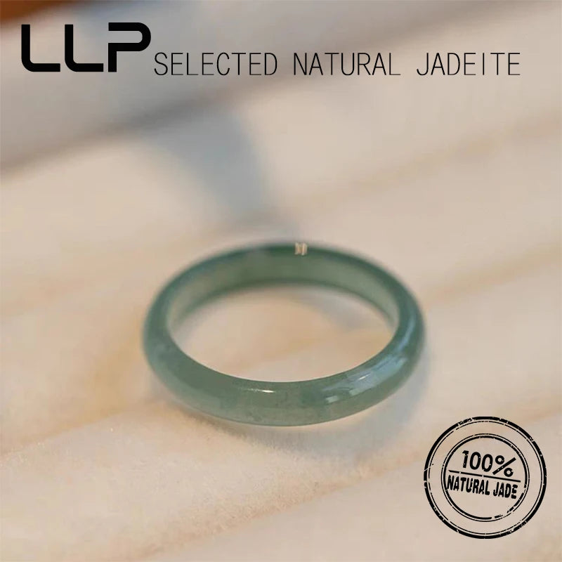 Bague en jade authentique bleu naturel - Boutique ÉclatsChic