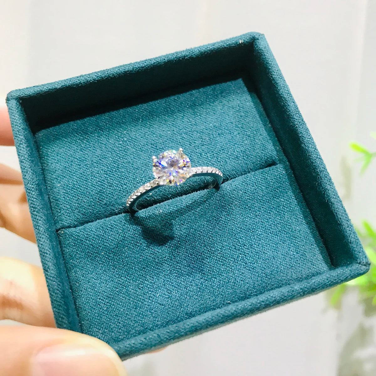 Bague en argent sterling 925 avec Moissanite 1 carat - Boutique ÉclatsChic
