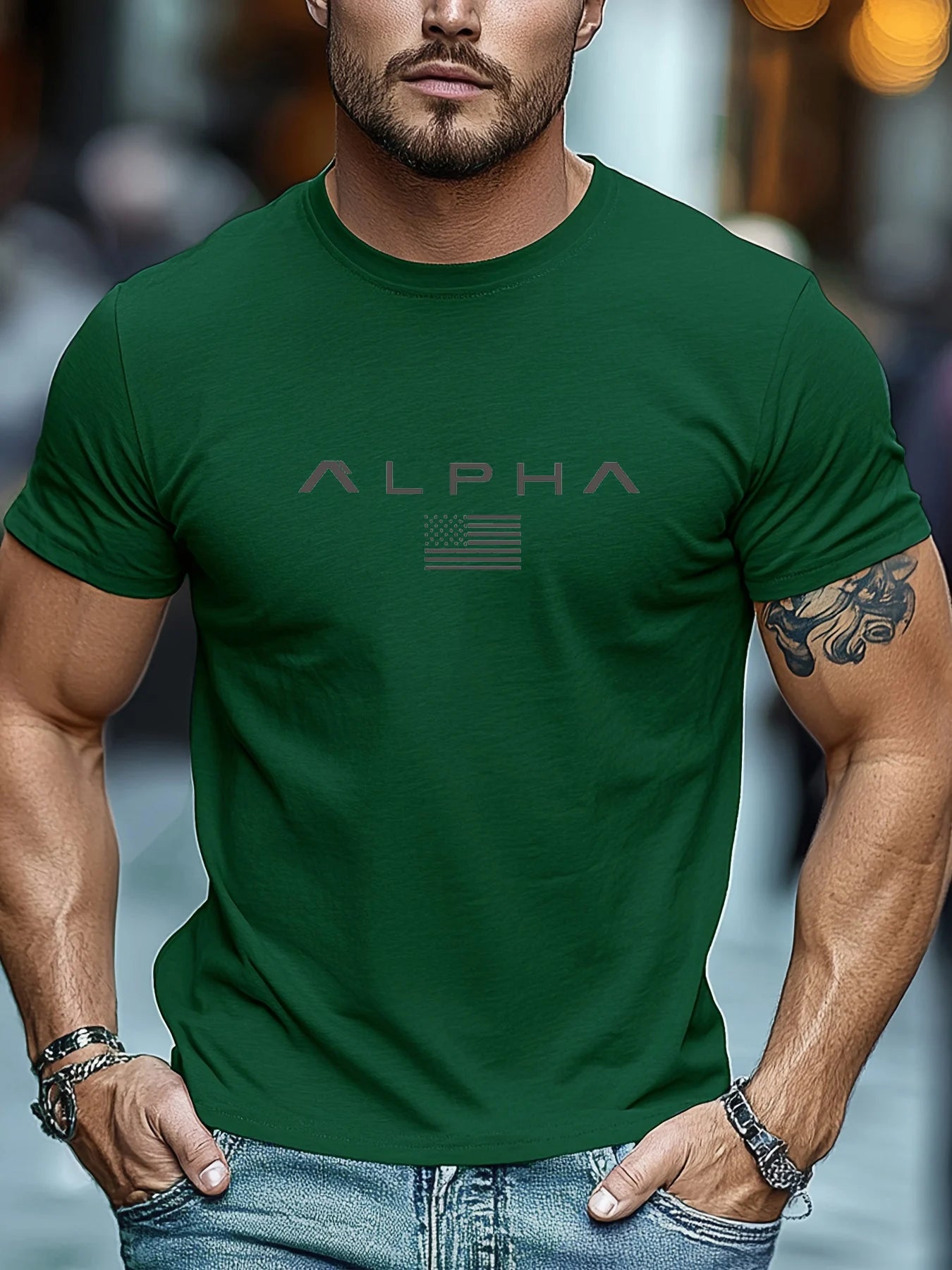 T-shirt Alpha 100 % coton décontracté - Boutique ÉclatsChic