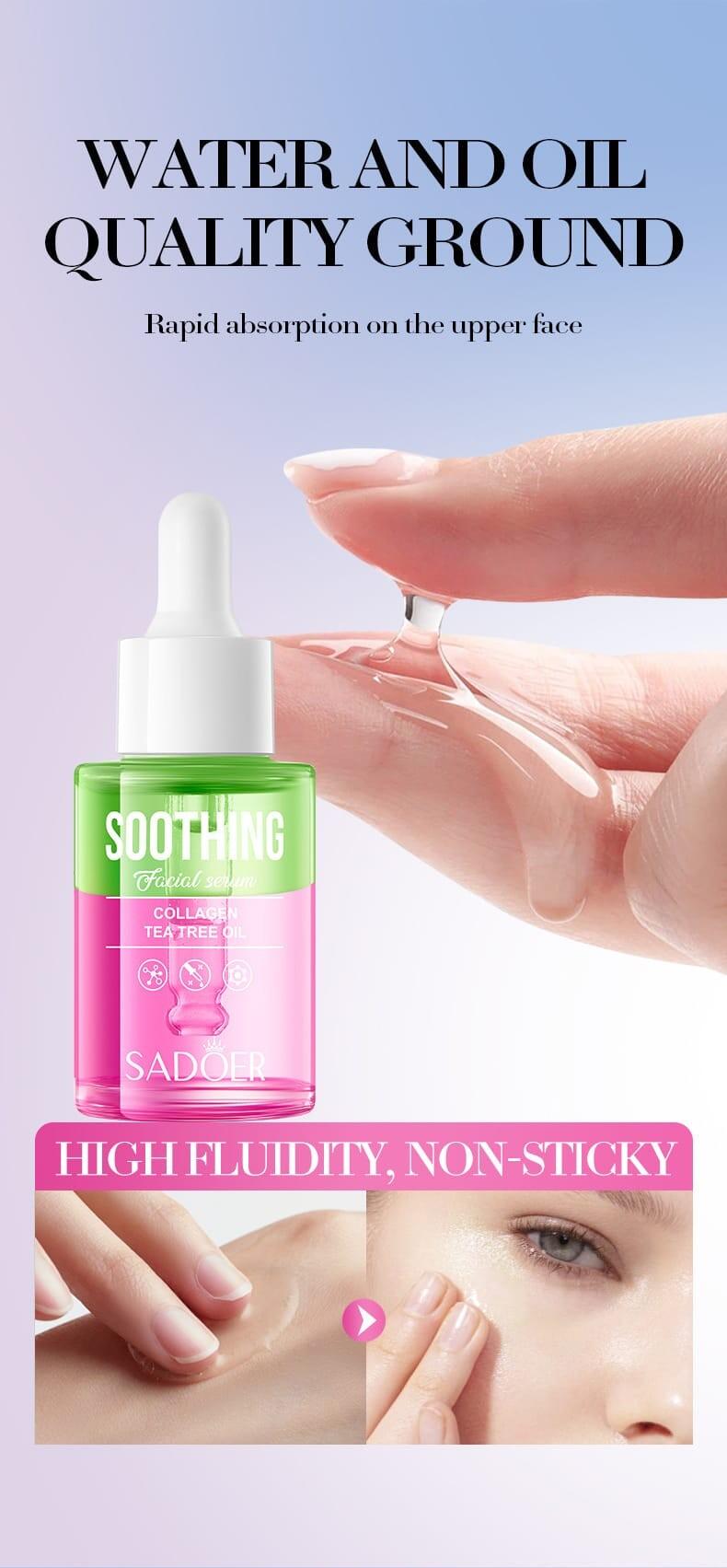 Sérum Facial 2 en 1 Arbre à Thé + Collagène 30ml - Boutique ÉclatsChic